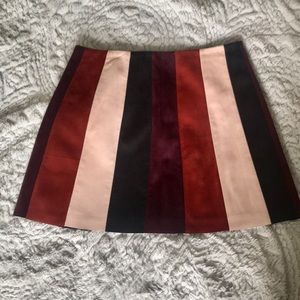 faux suede mini skirt